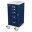 M-Series Code Blue Crash Cart, Narrow Width, Medium Height, Five Drawers, Breakaway Lock, MDS1827B05