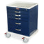 M-Series Short Anesthesia Cart, Medium Width, X-Short Height, Five Drawers, Key Lock, MDS2421K05