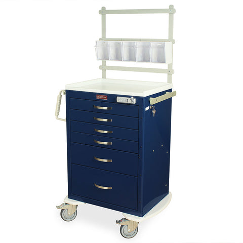 Harloff M-Series Cart - Medium Width Medium Height Cabinet With 27" of Vertical Drawer – MDS2427WKC07