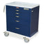 M-Series Short Medical Cart on Wheels, Standard Width, Five Drawers, E-Lock, MDS3024E05