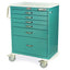 M-Series Tall Procedure Cart, Standard Width, Six Drawers, E-Lock, MDS3030E16