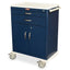 M-Series Tall Multi-Purpose Cart, Standard Width, Two Drawers, Storage Compartment with Doors, Key Lock, MDS3030K02-21DR
