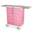 M-Series Tall Labor and Delivery Cart, Standard Width, Six Drawers, Key Lock, MDS3030K06+MD30-SSFLTOP