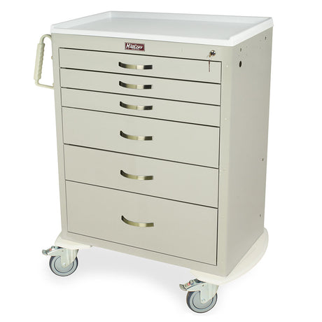 Standard Anesthesia Cart, Key lock, Standard Package, 6-3" and 2-6" Drawers REPLACED BY MDS3030K08