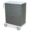 M-Series Tall Medical Cart with Six Drawers, Standard Width, Key Lock, MDS3030K16