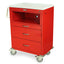 M-Series Standard Width Cart, Equipment Holder, Three Drawers, Key Lock, MDS3030KC4+MD30-DRW9-EH
