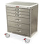 M-Series Stainless Steel Medical Cart, Medium Height, Standard Width, Six Drawers, Key Lock, MDSS3027K16
