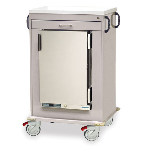 MH Cart with 1.8 Cubic Feet Medical Grade Refrigerator, One Drawer, Key Lock, MH4100K
