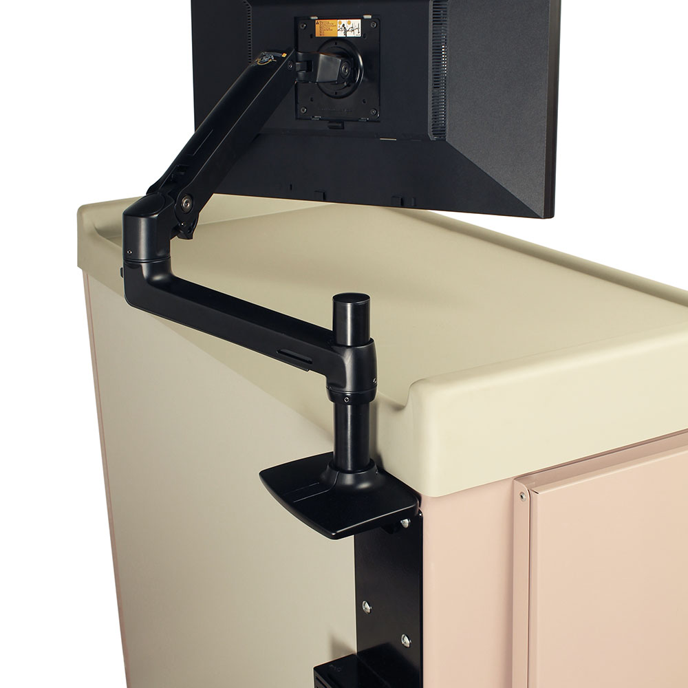 Harloff Back Rail For Monitor Cart Shelf Support