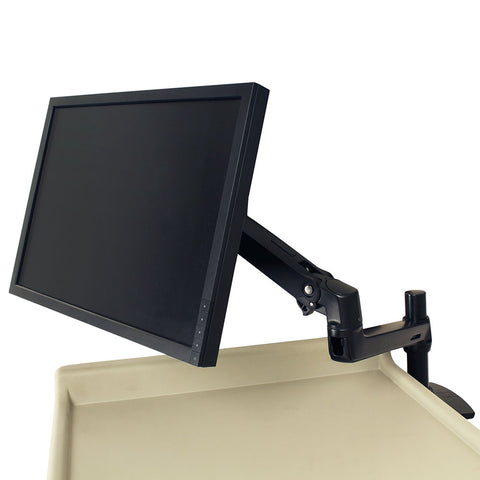 Medical Cart Monitor Holder with Fully Articulating Adjustable Arm, MNT-HLDR