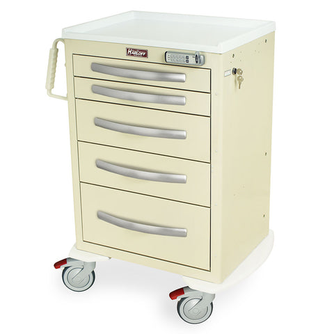 Harloff A-Series Aluminum Cart - Medium Width Short Cabinet with 24" of Vertical Drawer Space, Basic Electronic