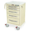 A-Series Aluminum Cart - Medium Width Short Cabinet with 24" of Vertical Drawer Space, Basic Electronic Pushbutton Lock