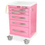 A-Series Aluminum Cart - Medium Width Medium Height Cabinet with 27" of Vertical Drawer Space, Breakaway Lock, 6 Drawer