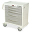 A-Series Aluminum Cart - Standard Width Short Cabinet with 24" of Vertical Drawer Space, Key Locking, 4 Drawers 2-3, 1-