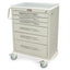 A-Series Lightweight Medical Cart, Tall Height, Standard Width, Six Drawers, Key Lock