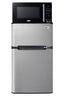 Compact 2-door refrigerator-freezer and microwave with built-in allocator, with brackets included (ships in 3 boxes on o