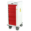 Aluminum Narrow MRI Conditional Trolley, Seven Drawers, Breakaway Lock, MRN7B