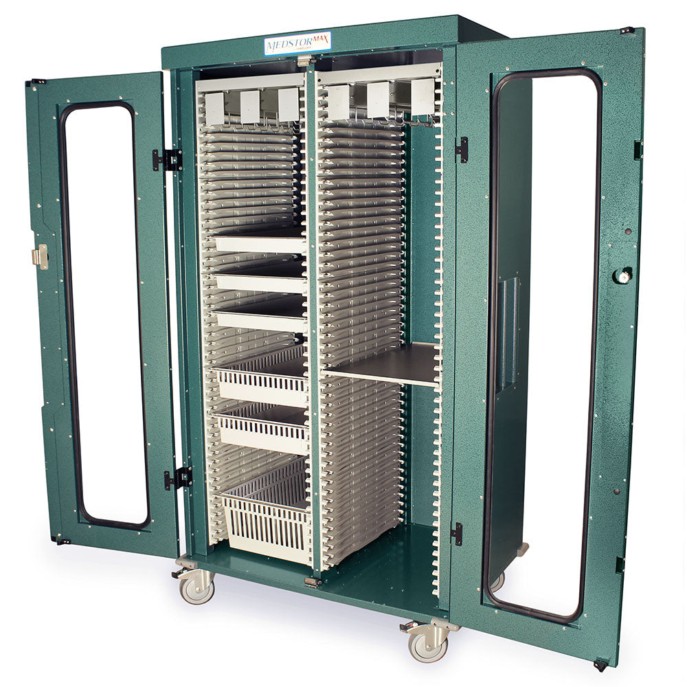 Harloff Cath Accessory Package for 3/4 Height 2 Column Cabinets, Preconfigured as follows: left column, top to bottom,