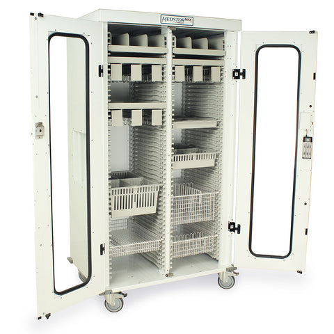 Harloff Shelf for Single Column Medical Storage Cart, Flat with Divider Slots, with no Adjustable Dividers included