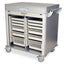 Half Height Double Column Medical Storage Cabinet, Tambour Door, Key Lock, MSPM42-00TK