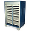 Three Quarter Height Double Column Medical Storage Cabinet, Tambour Doors, Key Lock, MSPM62-00TK
