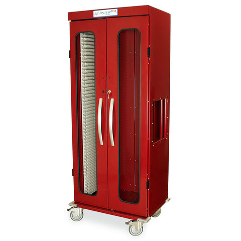 Harloff 1/2" Height Slimline Scope Transport Cart, Key Locking Doors