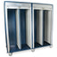 Single Column Slimline Mobile Cabinet, with Key Locking Tambour Door, H+H Panels Give 49 Insertion Points per Column to