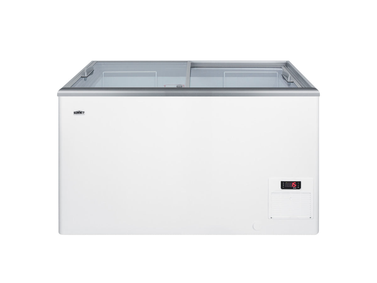 Flat Top Commercial Ice Cream Freezer with Sliding Glass Lid