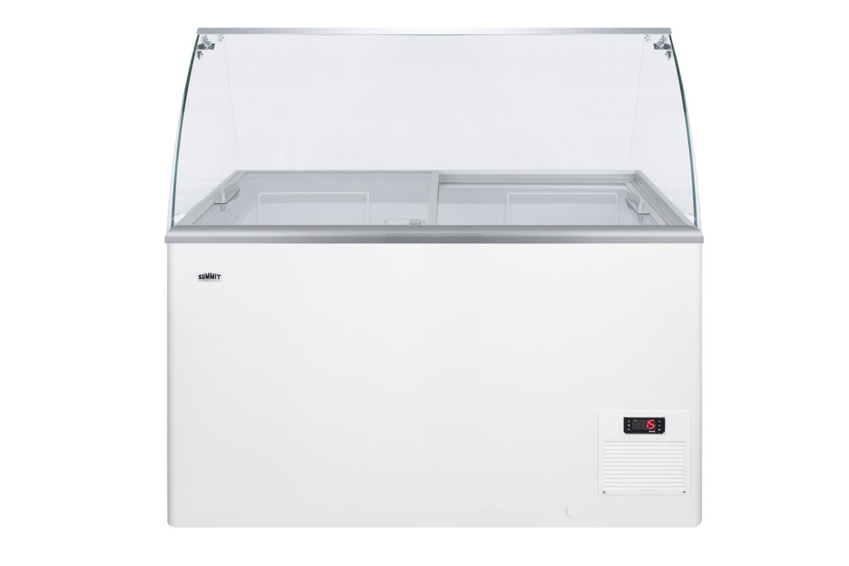 Glass sneeze guard kit for user installation on NOVA35 freezer