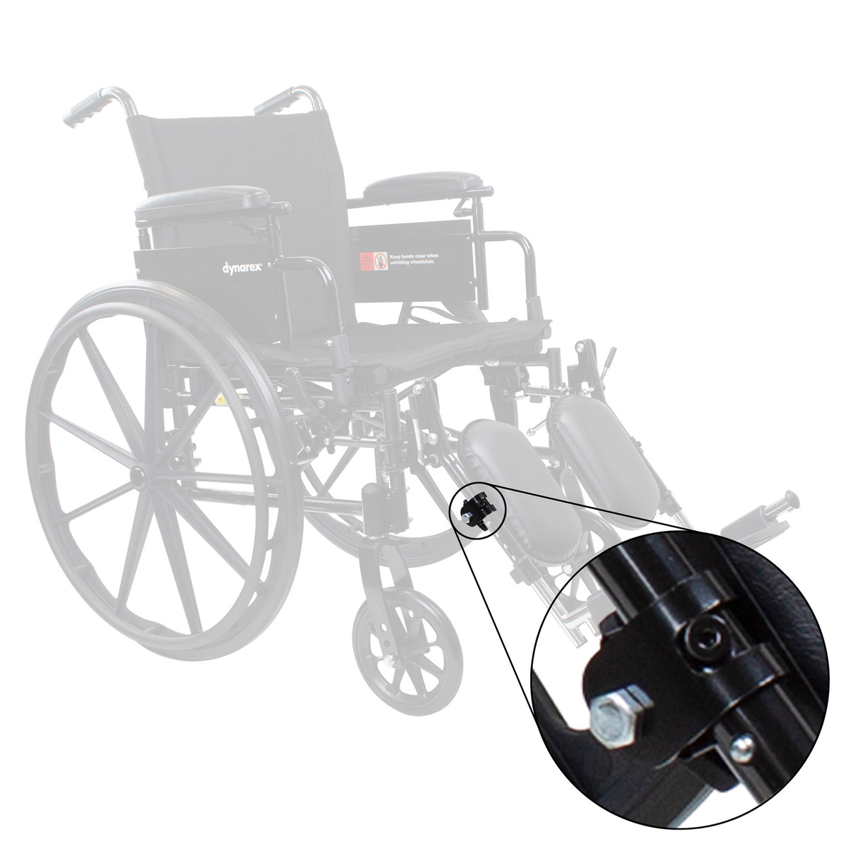 Dynarex DynaRide Wheelchair Foot Rest Adjustment Lever