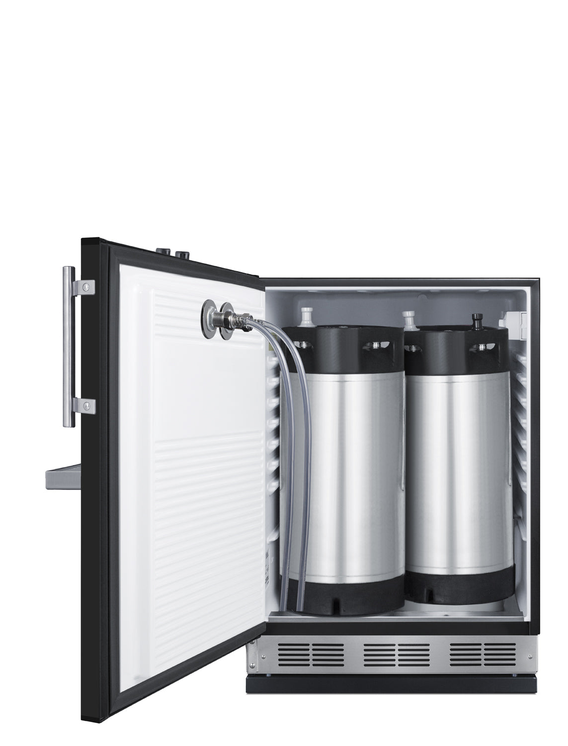 Built-in undercounter front tap coffee kegerator for commercial or home use