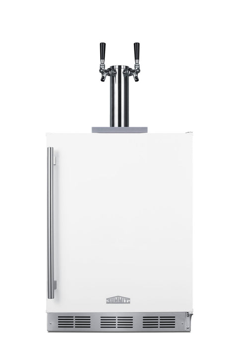 ADA compliant built-in commercial dual tap wine dispenser in white