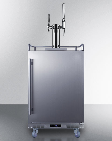Built-in Undercounter Double Tap Beer Kegerator in Complete Stainless Steel