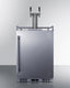 Outdoor/indoor built-in kegerator with dual tap kit to serve both beer and wine