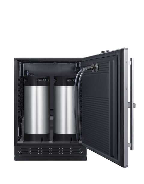 Built-in undercounter front tap coffee kegerator for commercial or home use