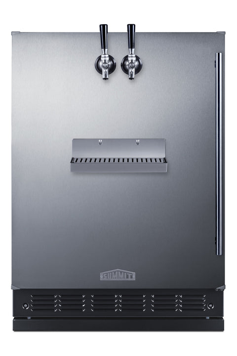 Built-in undercounter front tap kegerator for commercial or home use