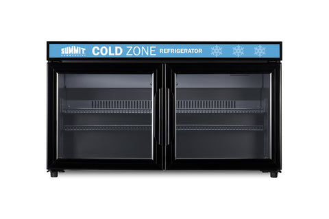36" wide back bar countertop commercial beverage center with French doors