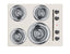24" wide 220V electric coil cooktop in bisque porcelain finish