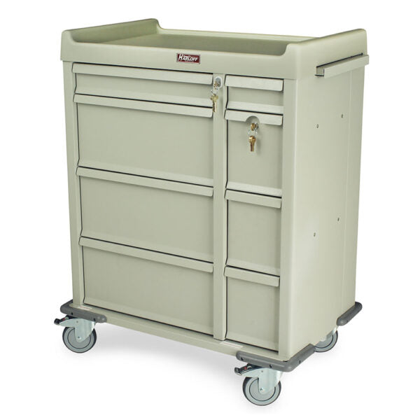 Harloff Standard Punch Card Cart with BEST® Lock on Cabinet, Capacity of 600 Cards, Standard Package Includes Pull-out