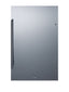 Outdoor shallow depth ADA compliant (32.5" H) all-refrigerator in a 19" W x 17.25" D footprint, with stainless steel doo