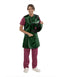 WOMEN'S APRON AND VEST : .5 mm Light Weight Lead W/THYROID COLLAR VEST: 24X25 APRON: 22.5X47-50 Shimmering Green - Extra Large