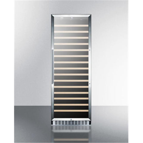Accucold 171 Bottle Single-zone Wine Cellar with Glass Door, Digital Thermostat, and Stainless Steel Wrapped Cabinet