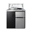 Stainless steel appliance station for 36" wide combination kitchens