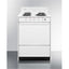 24" wide electric range with indicator lights and a three-prong line cord