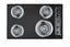 30" wide 220V electric coil cooktop in black porcelain finish