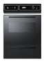 Black glass 115V electric wall oven with digital clock/timer and oven window; for cutouts 22 3/8" wide by 34 1/8" high