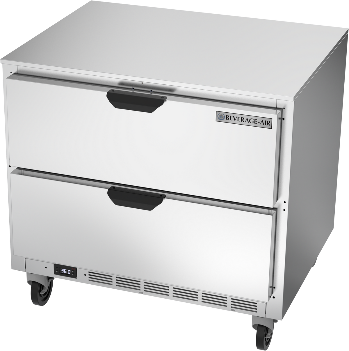 Accucold 36" Wide Built-in Undercounter 2-drawer All-refrigerator (Model SPR36332DPNR)