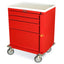 V-Series Cart, Tall 30" Cabinet with 4 Drawers (1-3", 3-9"), Breakaway Lock, 100 Breakaway Seals. Removable Plastic To