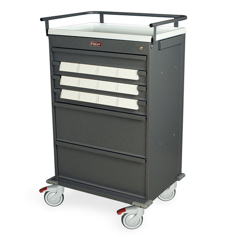 Harloff Value Med-Bin Cart with Key Lock, includes 12-each 5-inch Bins – VLT12BIN5SP