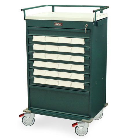 Harloff Value Med-Bin Cart with Key Lock, includes 24-each 5-inch Bins – VLT24BIN5SP